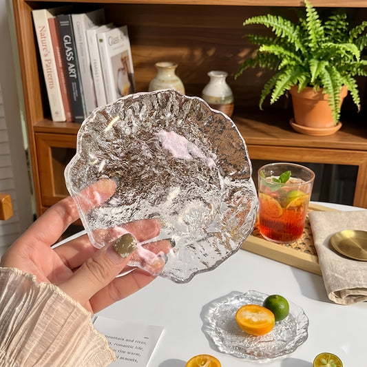 Dreamy Ice-Dew Series | Irregular Art Glass Plates