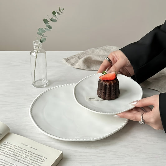 The French Beaded Ceramic Plate